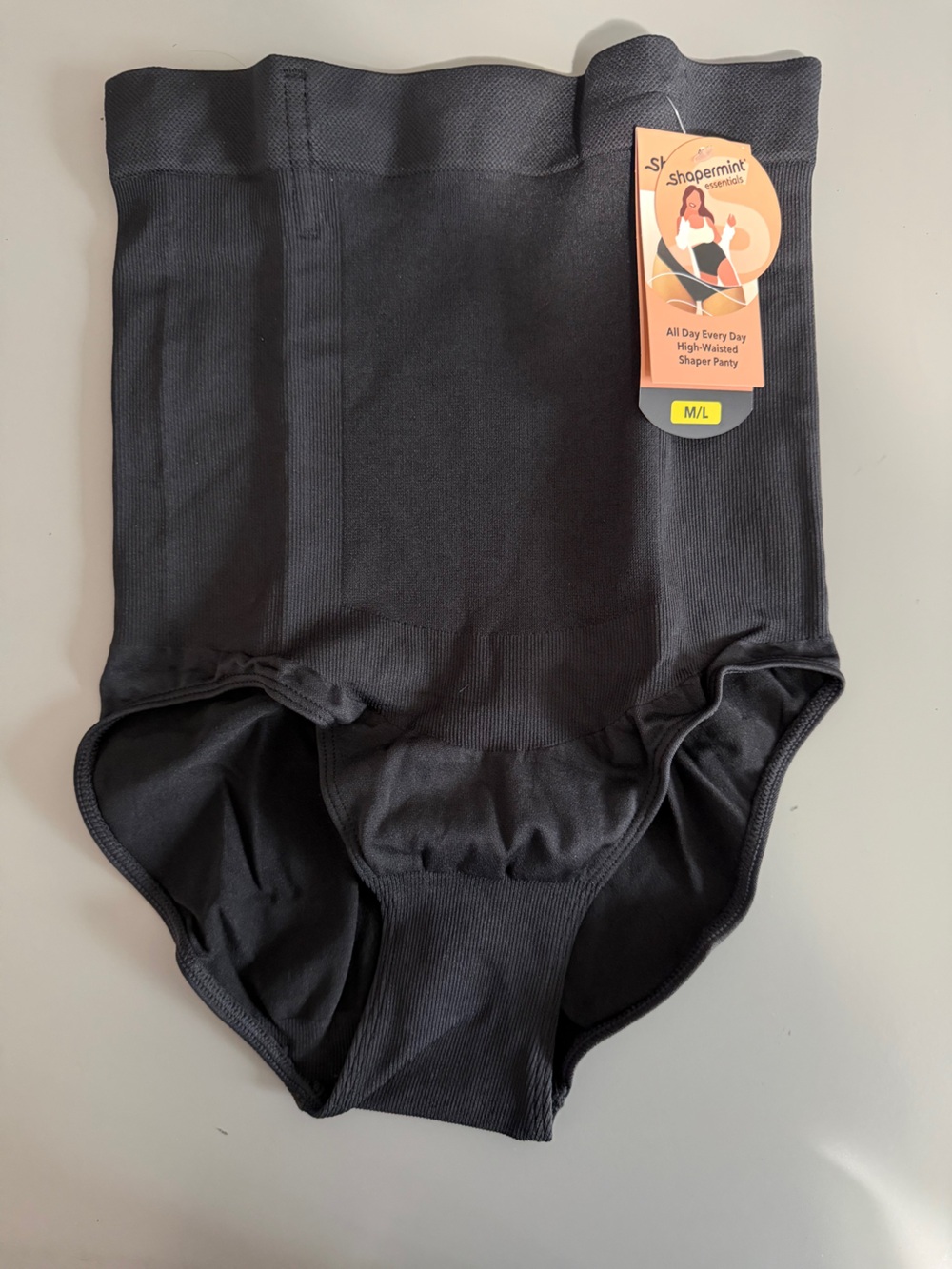 Shapermint Essentials All Day Every Day High-Waisted Shaper Panty - White & Gold - Picture 2 of 4